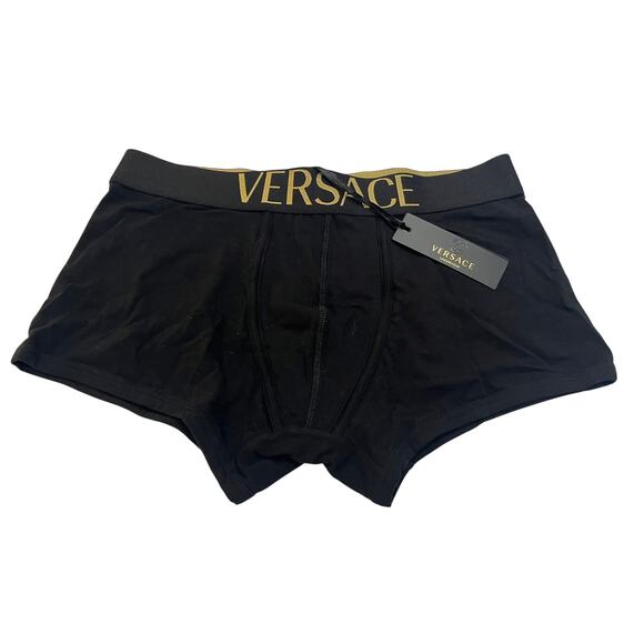 8-30 VERSACE Men's Underwear Low Rise Boxer Black Size 5/ Medium